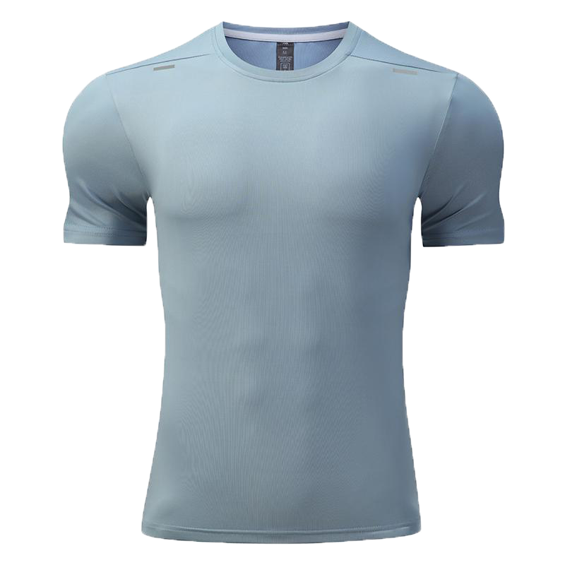 Mens Sports Fitness 88%polyester 12%spandex  T-shirt L-323132