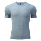 Mens Sports Fitness 88%polyester 12%spandex  T-shirt L-323132