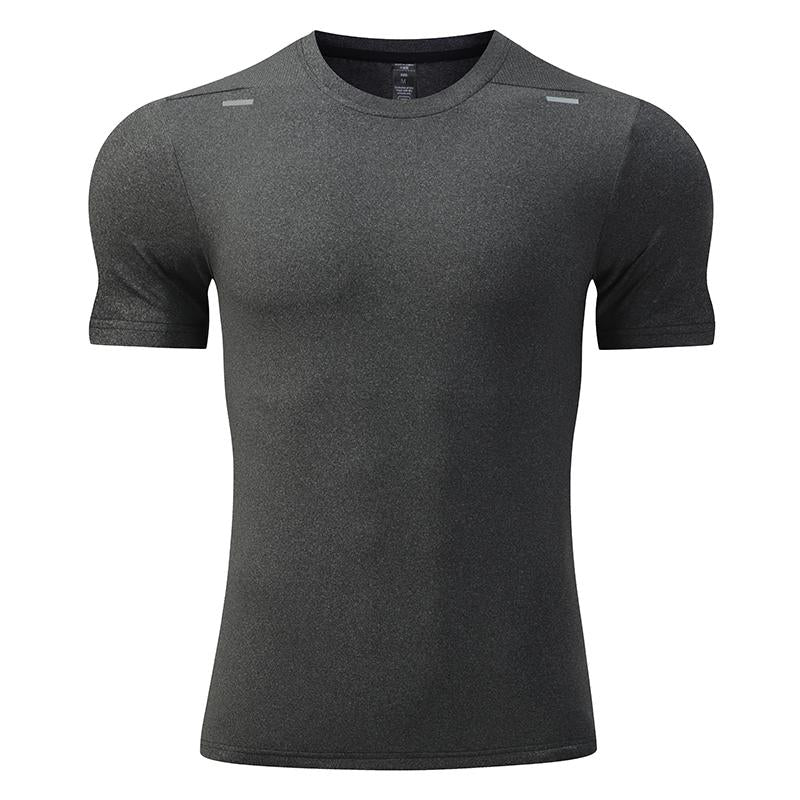 Mens Sports Fitness 88%polyester 12%spandex  T-shirt L-323132