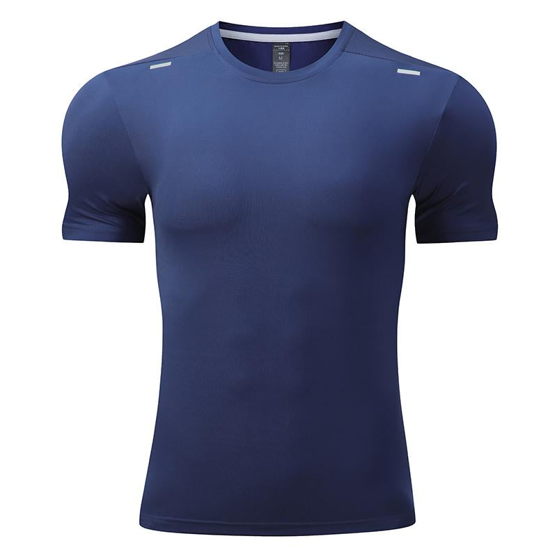 Mens Sports Fitness 88%polyester 12%spandex  T-shirt L-323132