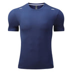 Mens Sports Fitness 88%polyester 12%spandex  T-shirt L-323132