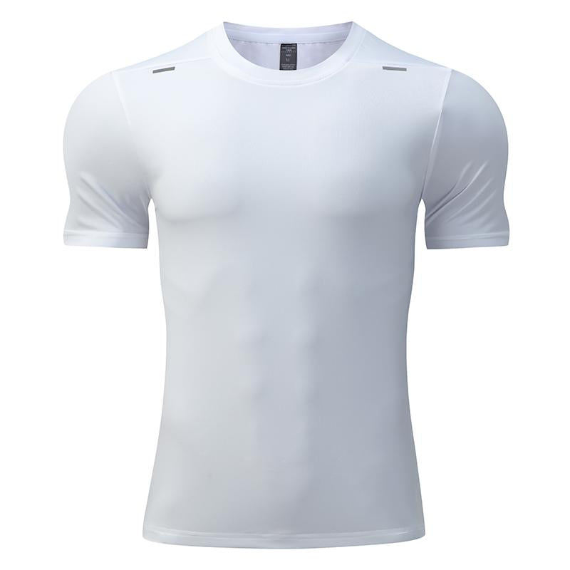 Mens Sports Fitness 88%polyester 12%spandex  T-shirt L-323132