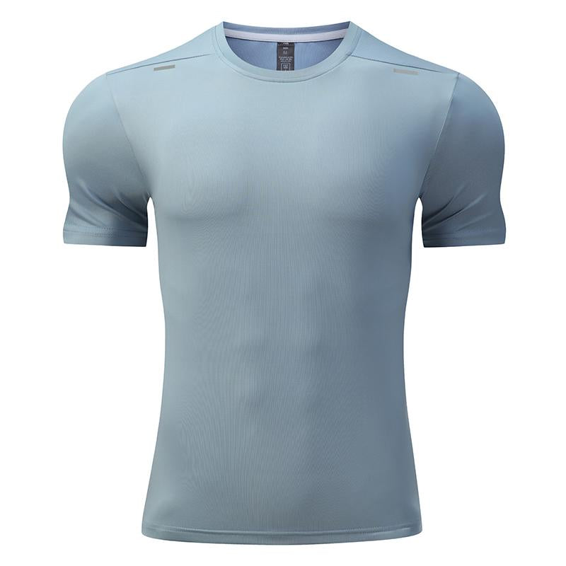 Mens Sports Fitness 88%polyester 12%spandex  T-shirt L-323132