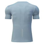 Mens Sports Fitness 88%polyester 12%spandex  T-shirt L-323132