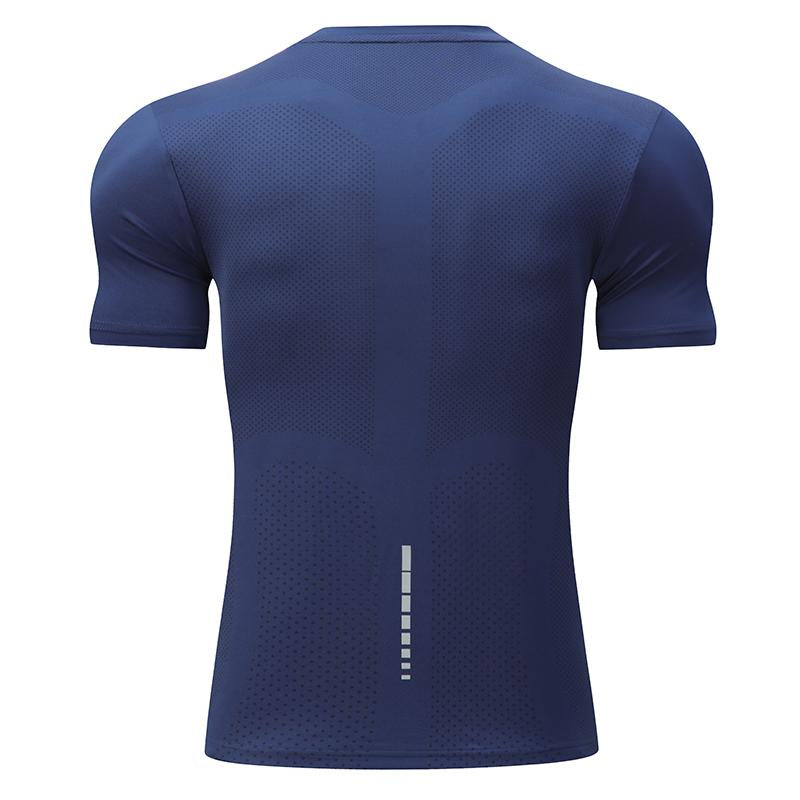 Mens Sports Fitness 88%polyester 12%spandex  T-shirt L-323132