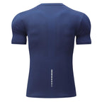 Mens Sports Fitness 88%polyester 12%spandex  T-shirt L-323132
