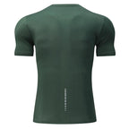 Mens Sports Fitness 88%polyester 12%spandex  T-shirt L-323132