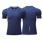 Mens Sports Fitness 88%polyester 12%spandex  T-shirt L-323132