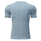Mens Sports Fitness 88%polyester 12%spandex  T-shirt L-323132
