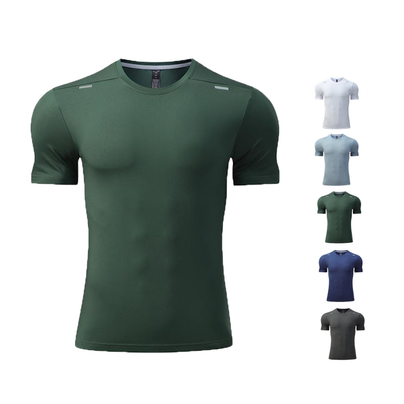 Mens Sports Fitness 88%polyester 12%spandex  T-shirt L-323132