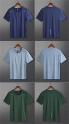 Mens Sports Fitness 88%polyester 12%spandex  T-shirt L-323132