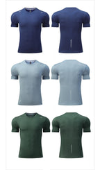 Mens Sports Fitness 88%polyester 12%spandex  T-shirt L-323132