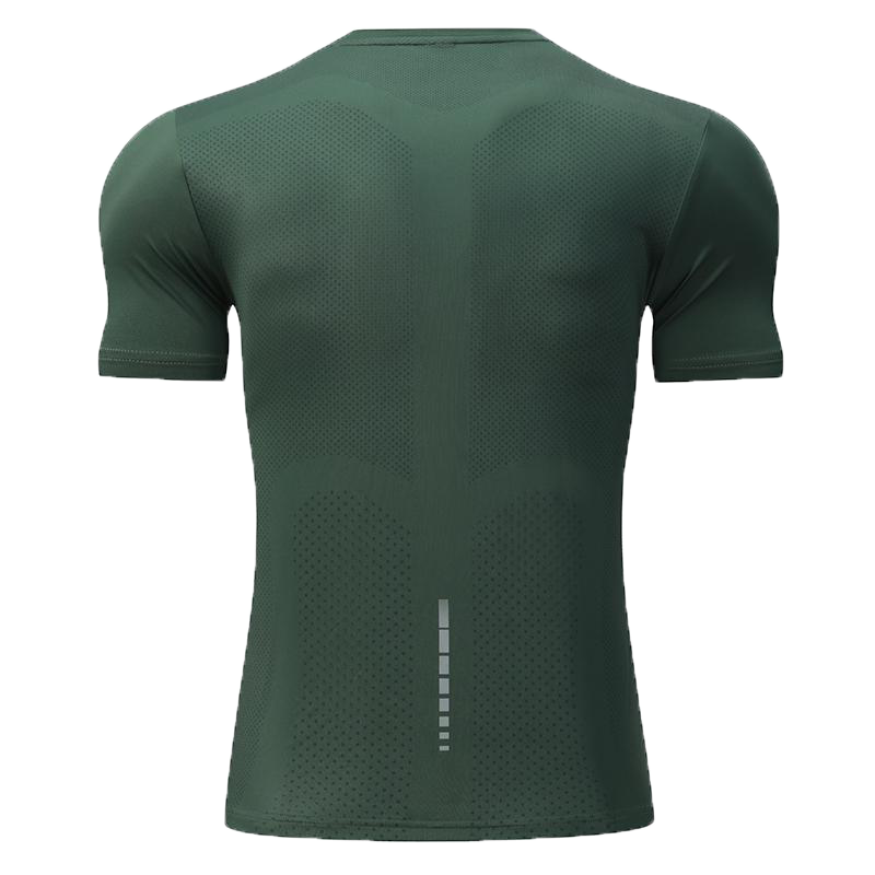Mens Sports Fitness 88%polyester 12%spandex  T-shirt L-323132