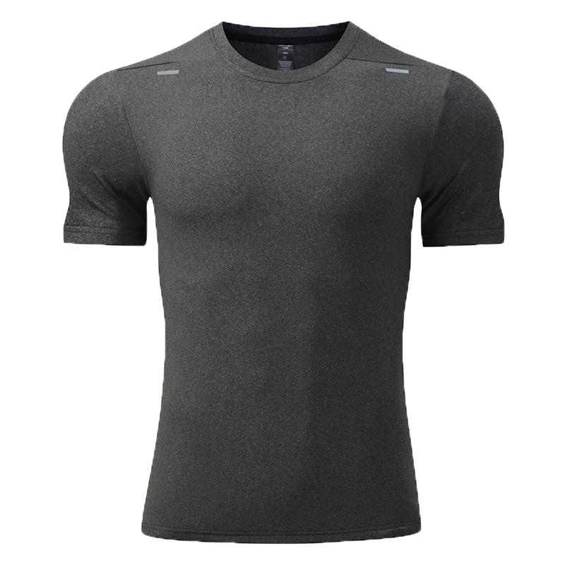 Mens Sports Fitness 88%polyester 12%spandex  T-shirt L-323132