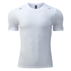 Mens Sports Fitness 88%polyester 12%spandex  T-shirt L-323132