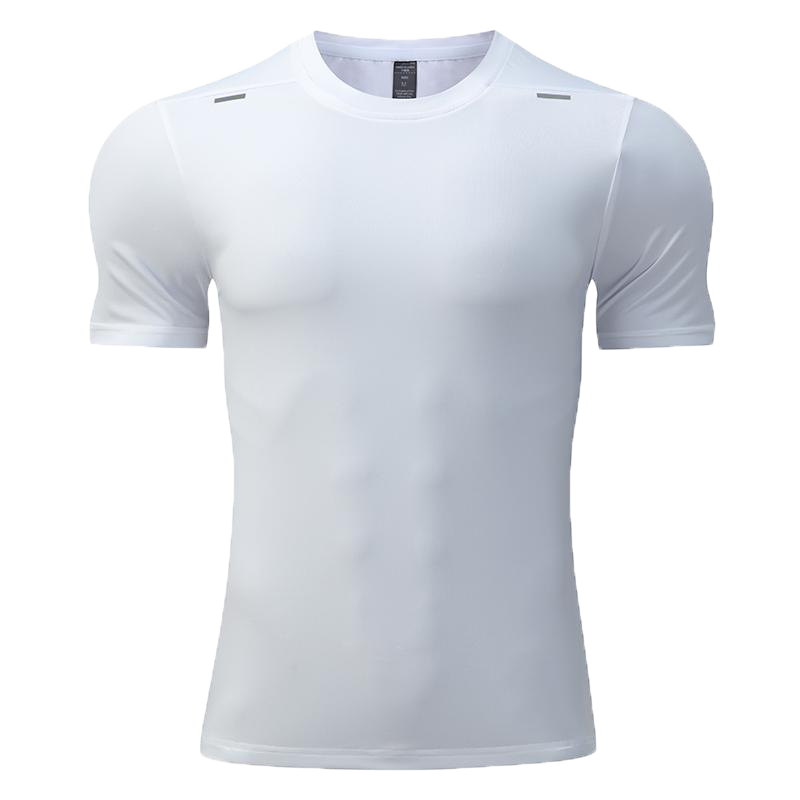 Mens Sports Fitness 88%polyester 12%spandex  T-shirt L-323132