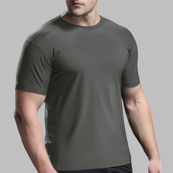 Mens Gym Training 88%nylon 12%spandex T-shirts L-323159 - Honfitwear