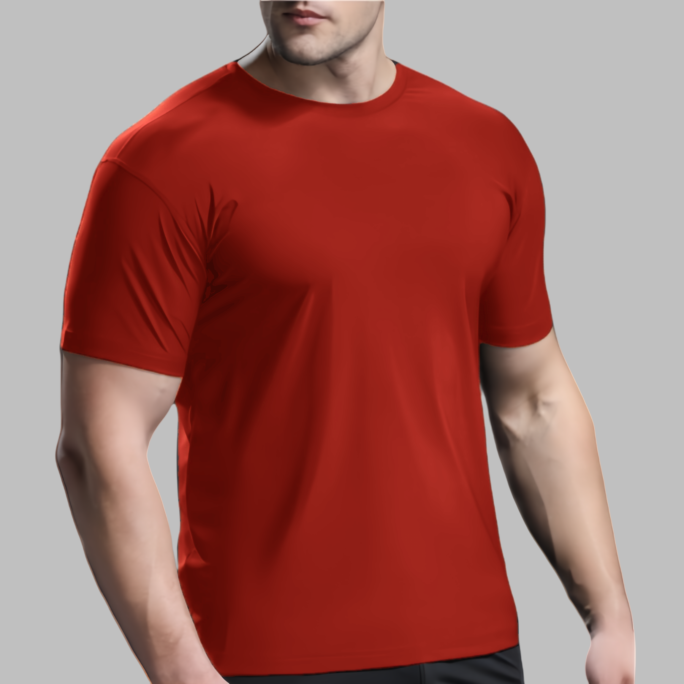 Mens Gym Training 88%nylon 12%spandex T-shirts L-323159