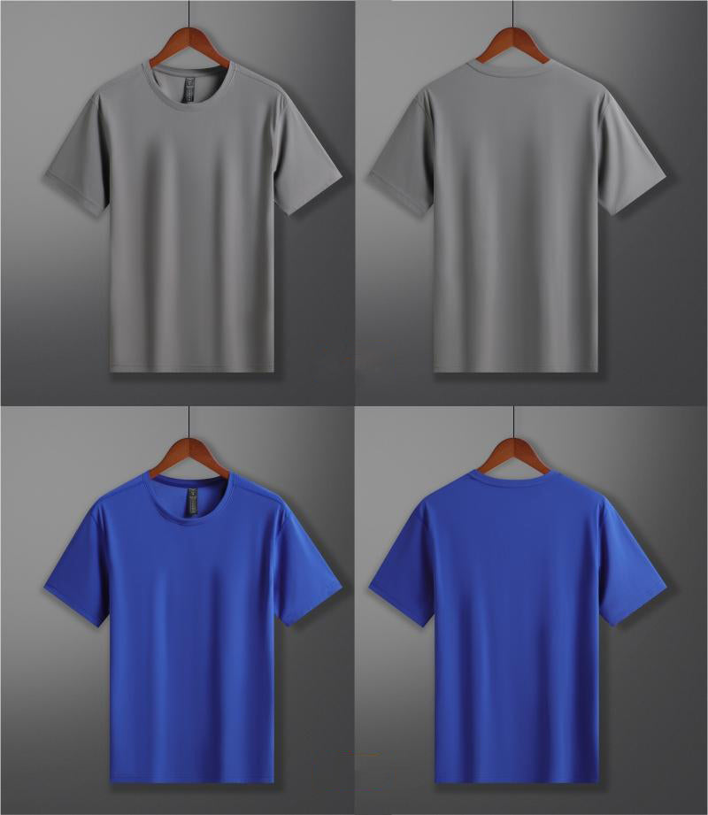 Mens Gym Training 88%nylon 12%spandex T-shirts L-323159