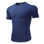 Mens Activewear Workout 87.6%nylon 12.4%spandex T-shirt L-325311