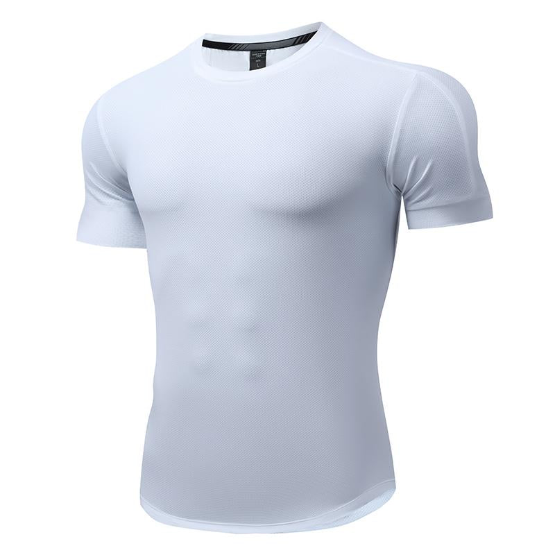 Mens Activewear Workout 87.6%nylon 12.4%spandex T-shirt L-325311