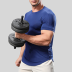 Mens Activewear Workout 87.6%nylon 12.4%spandex T-shirt L-325311