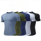 Mens Activewear Workout 87.6%nylon 12.4%spandex T-shirt L-325311