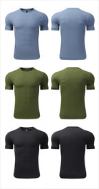 Mens Activewear Workout 87.6%nylon 12.4%spandex T-shirt L-325311