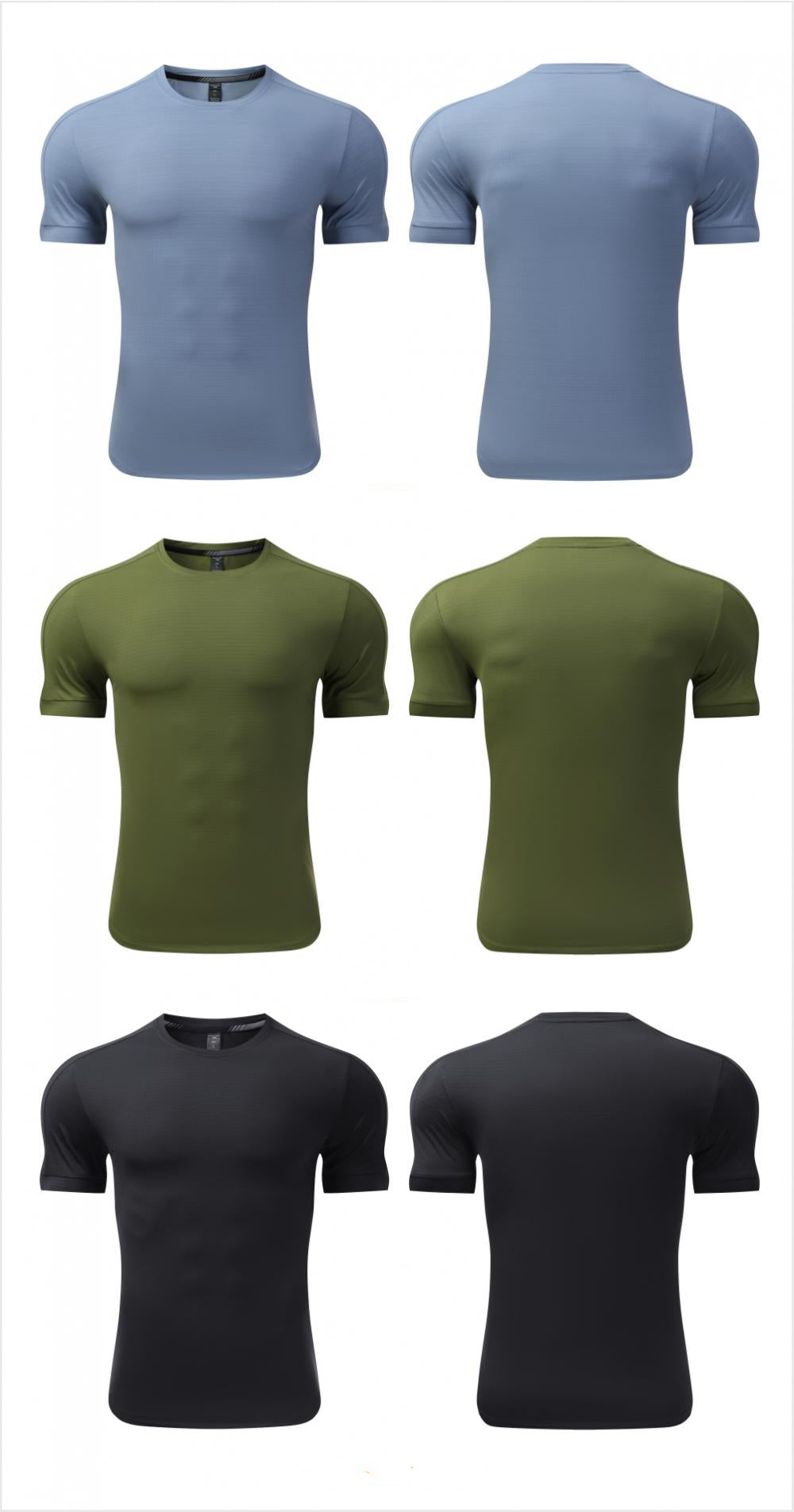 Mens Activewear Workout 87.6%nylon 12.4%spandex T-shirt L-325311
