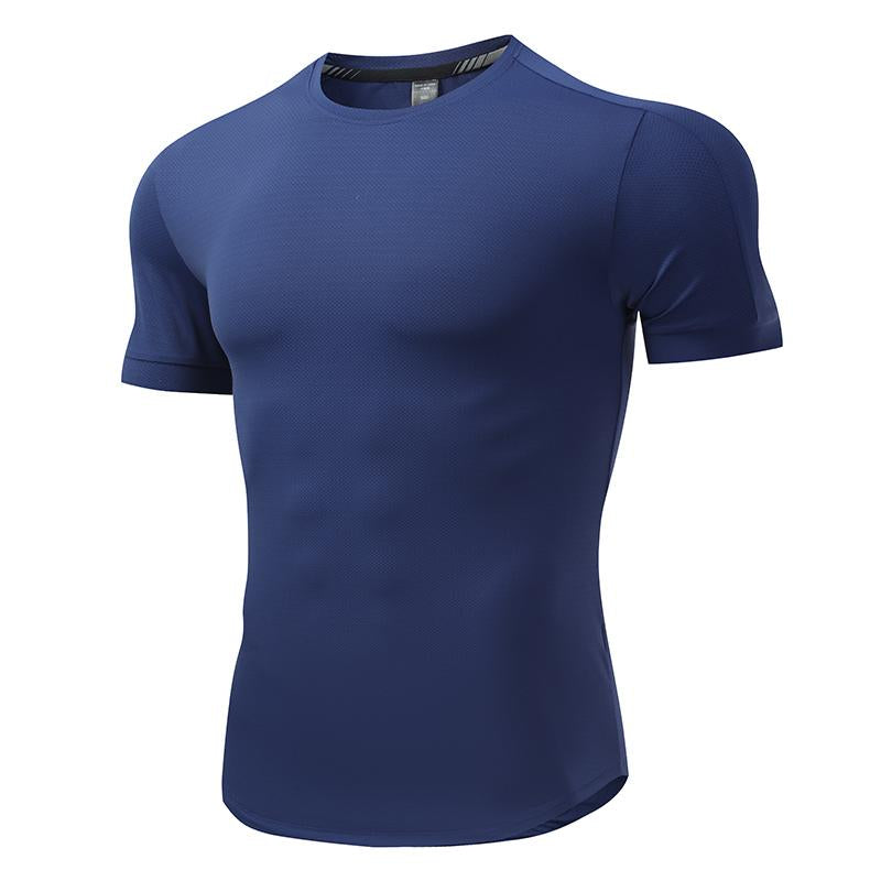 Mens Activewear Workout 87.6%nylon 12.4%spandex T-shirt L-325311