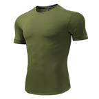 Mens Activewear Workout 87.6%nylon 12.4%spandex T-shirt L-325311