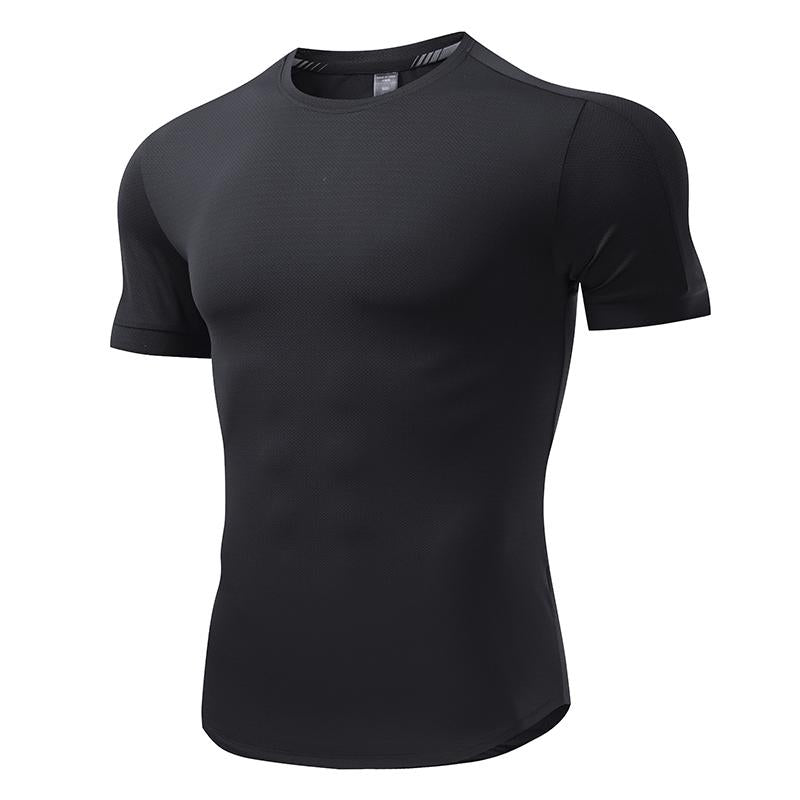 Mens Activewear Workout 87.6%nylon 12.4%spandex T-shirt L-325311