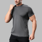 Mens Workout Running 88%polyester 12%spandex T-shirt L-325312