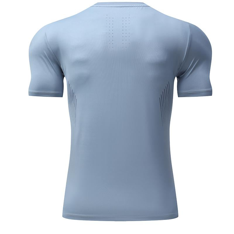 Mens Workout Running 88%polyester 12%spandex T-shirt L-325312