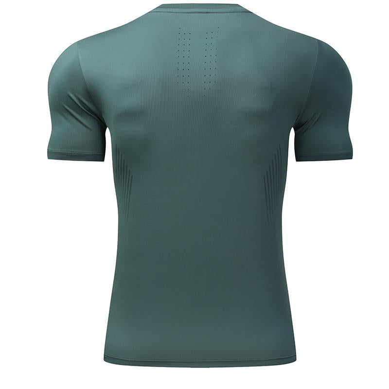 Mens Workout Running 88%polyester 12%spandex T-shirt L-325312
