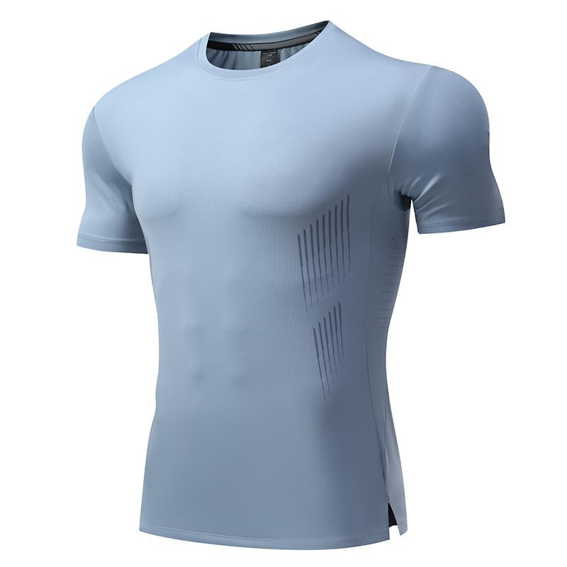 Mens Workout Running 88%polyester 12%spandex T-shirt L-325312