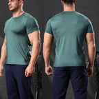 Mens Workout Running 88%polyester 12%spandex T-shirt L-325312