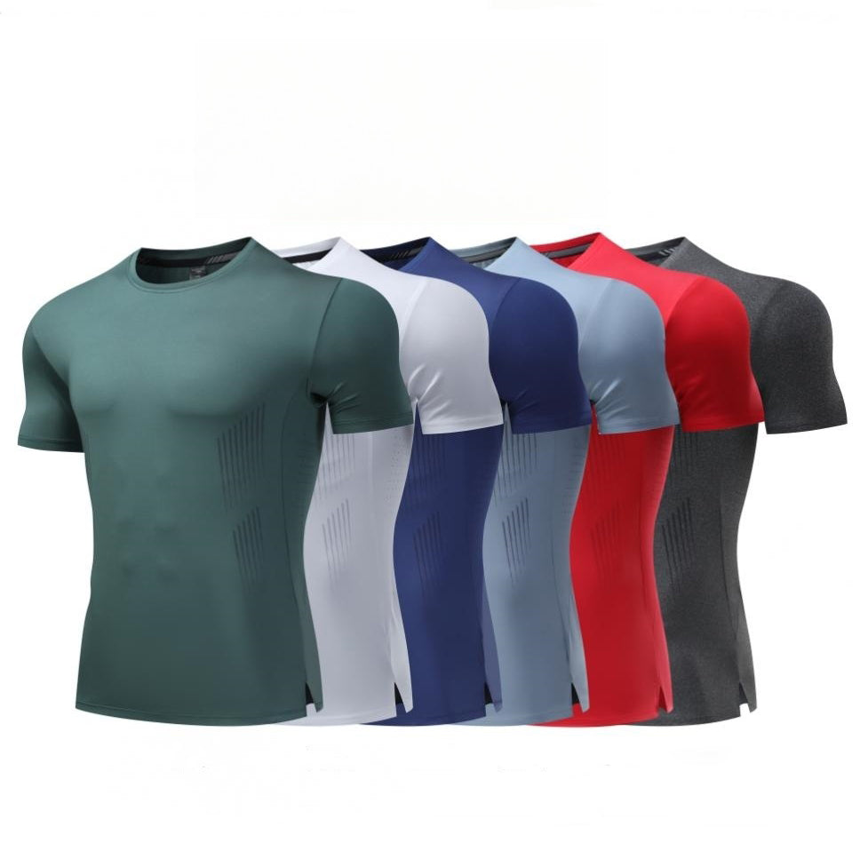 Mens Workout Running 88%polyester 12%spandex T-shirt L-325312