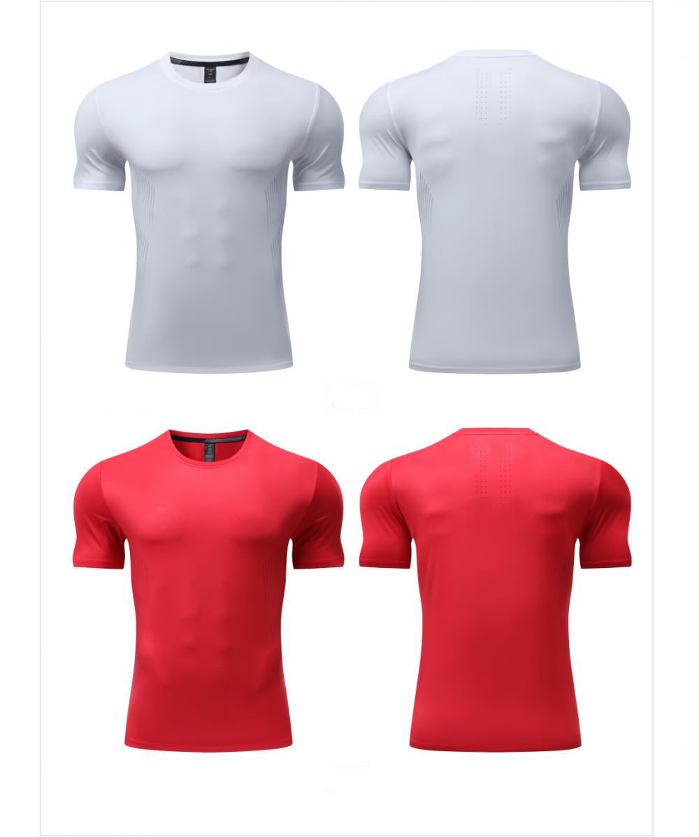 Mens Workout Running 88%polyester 12%spandex T-shirt L-325312