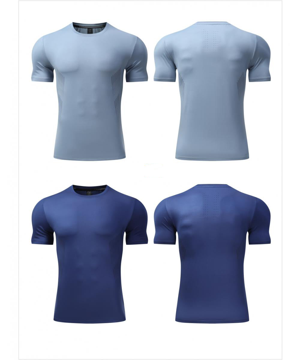 Mens Workout Running 88%polyester 12%spandex T-shirt L-325312