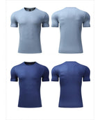 Mens Workout Running 88%polyester 12%spandex T-shirt L-325312