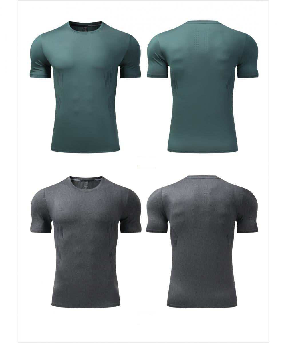 Mens Workout Running 88%polyester 12%spandex T-shirt L-325312