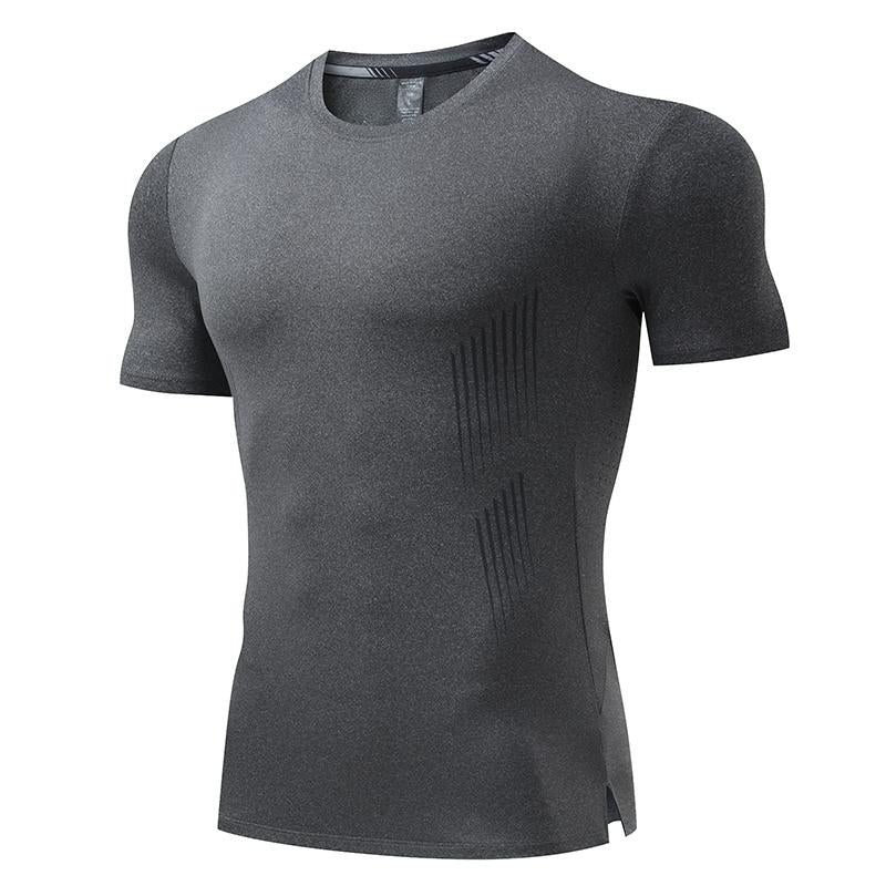 Mens Workout Running 88%polyester 12%spandex T-shirt L-325312