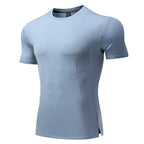 Mens Workout Running 88%polyester 12%spandex T-shirt L-325312