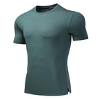 Mens Workout Running 88%polyester 12%spandex T-shirt L-325312