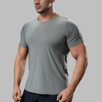 Mens Sports Workout 80%polyester 20%spandex T-shirt L-325313 - Honfitwear