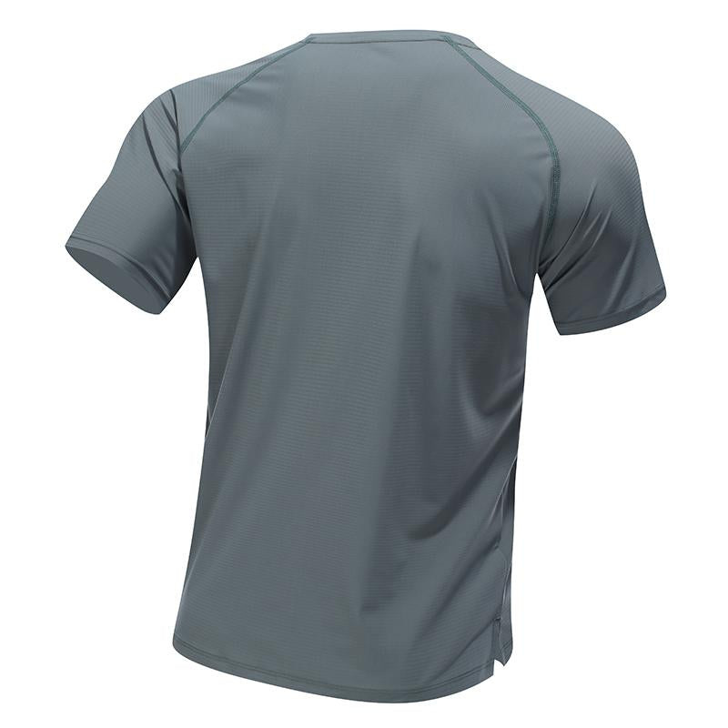 Mens Sports Workout 80%polyester 20%spandex T-shirt L-325313