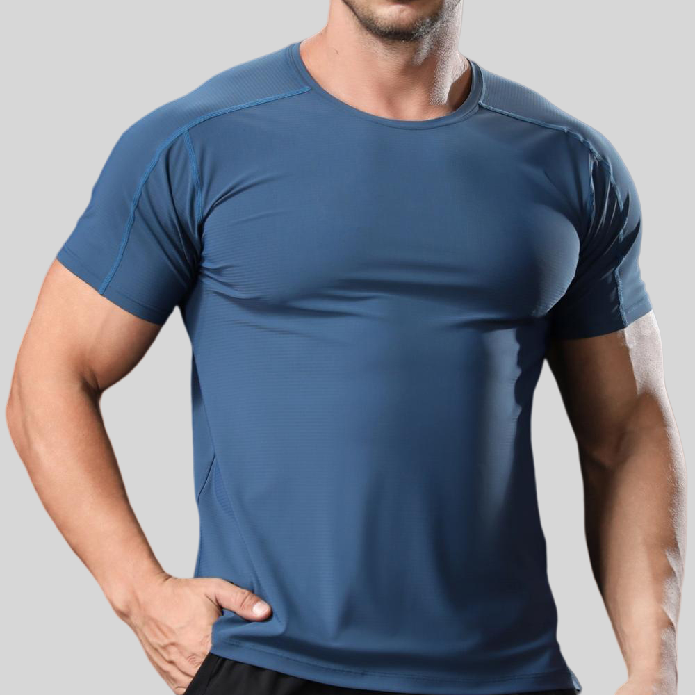 Mens Sports Workout 80%polyester 20%spandex T-shirt L-325313