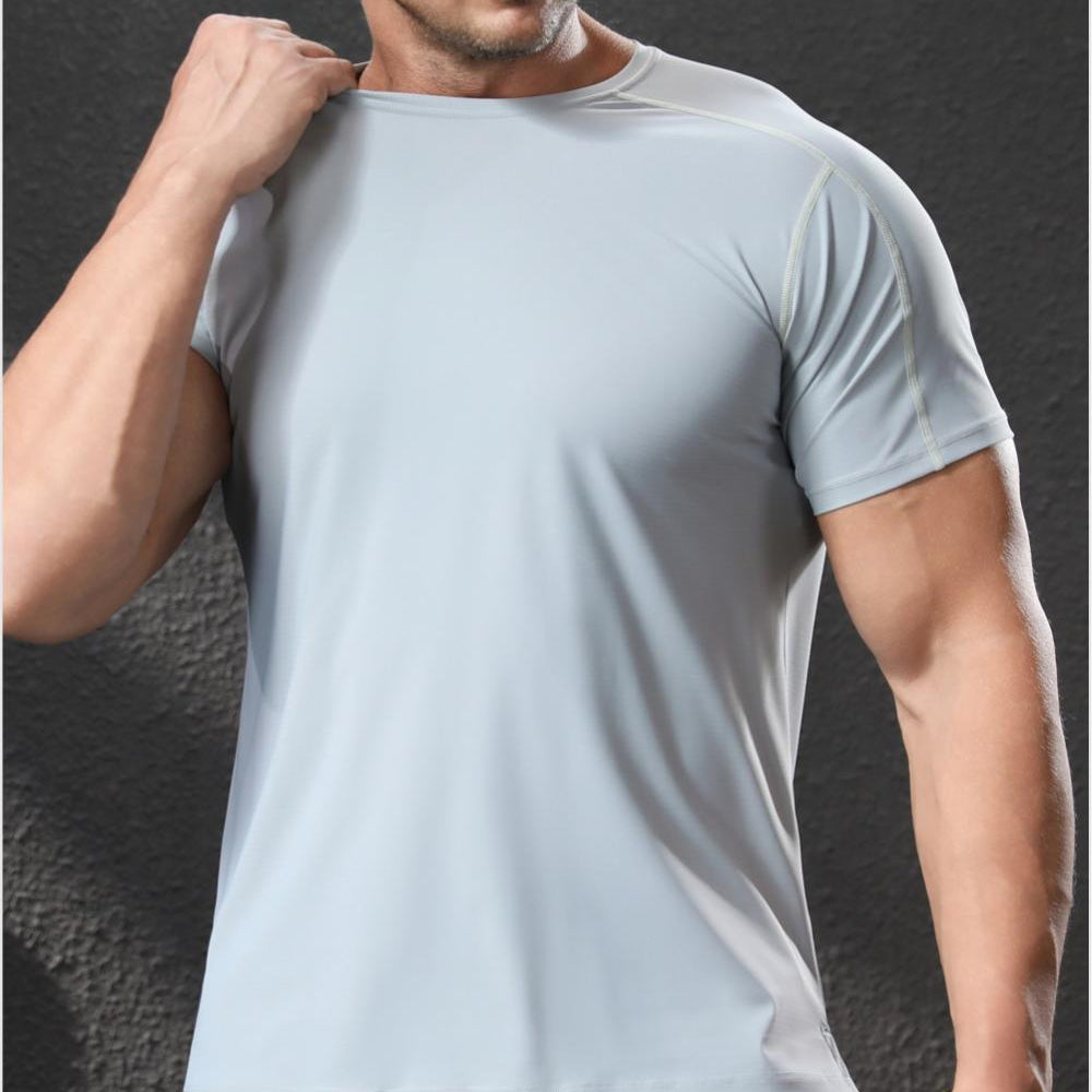 Mens Sports Workout 80%polyester 20%spandex T-shirt L-325313