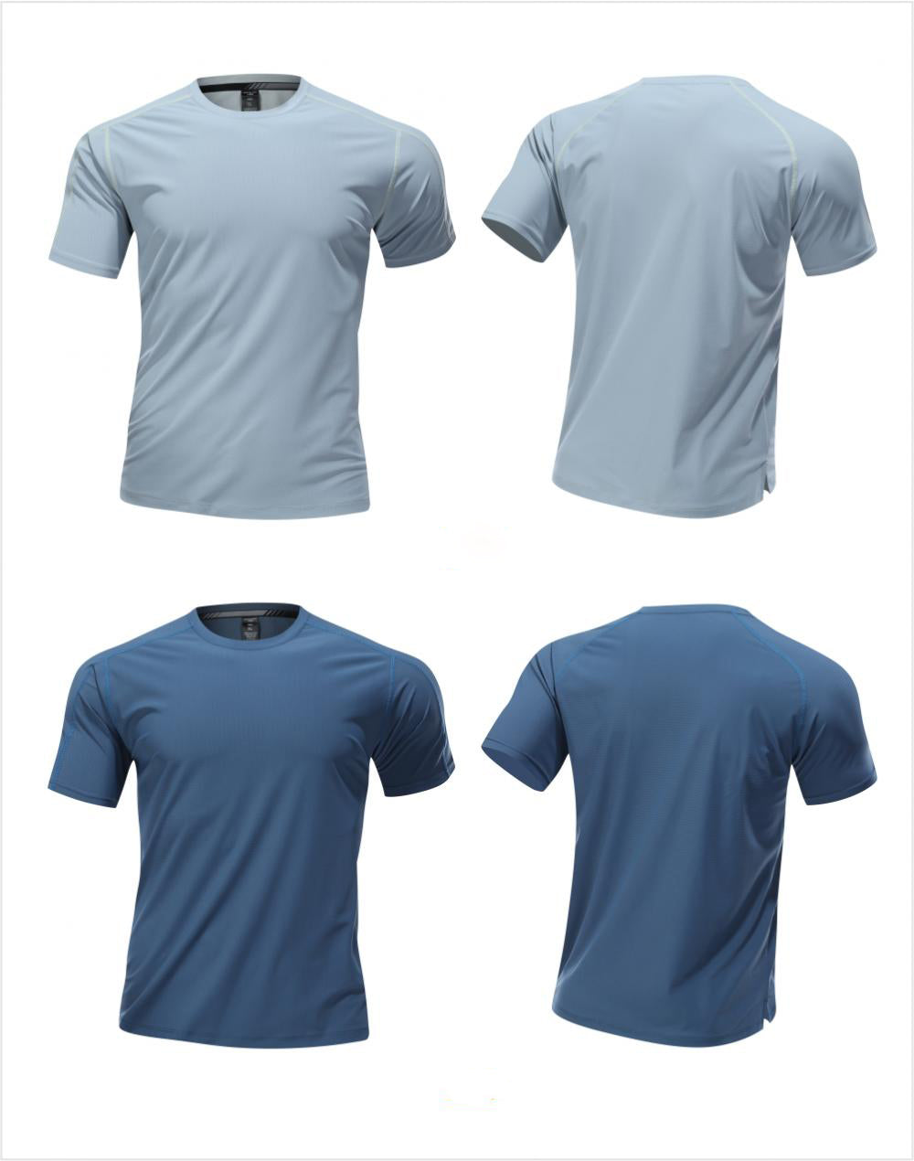 Mens Sports Workout 80%polyester 20%spandex T-shirt L-325313